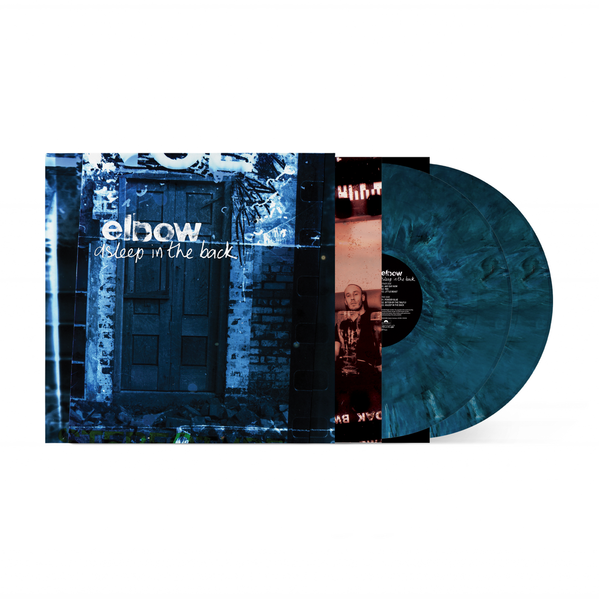 Image of Back Cover of 2xLP - NEW/NEW - ELBOW, Asleep in the Back (25th Anniversary) (Universal; 5782169, UK 2026 Reissue, Inner, Marbled Blue Vinyl), , Elbow – Asleep In The Back — 2LP Marbled Light Blue Vinyl Released in 2001, elbow’s debut album introduced one of Britain’s most influential bands, featuring “Newborn,” “Scattered Black And Whites,” “Powder Blue” and “Asleep In The Back.” To mark its 25th anniversary, the Mercury-nominated album is pressed on 2LP marbled blue vinyl for National Album Day. |