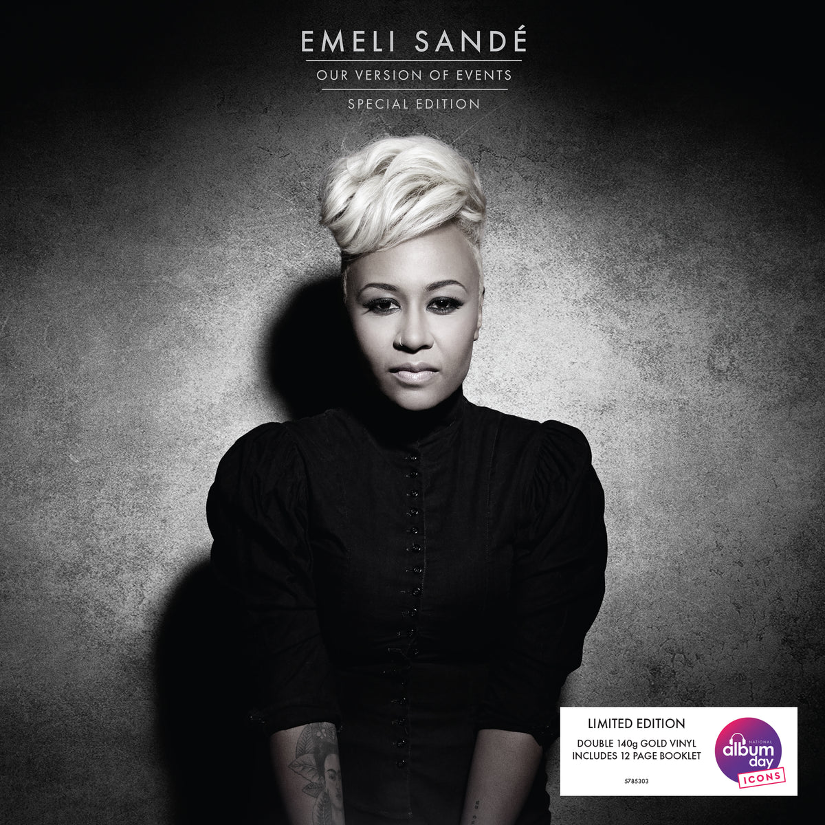 Image of Front Cover of 2xLP - NEW/NEW - EMELI SANDE, Our Version of Events (UMR; 5785303, UK 2026 Reissue, Gatefold, Inner, Gold Vinyl), , Emeli Sandé – Our Version Of Events — 2LP Gold Vinyl Celebrating Emeli Sandé’s landmark 2012 debut, Our Version of Events spent 66 consecutive weeks in the UK Official Albums Chart Top 10 and is certified 8× Platinum in the UK. Featuring “Next to Me,” “Read All About It (Pt. III)” and “Clown,” the BRIT Award-winning album is pressed on gold vinyl for National Album Day 