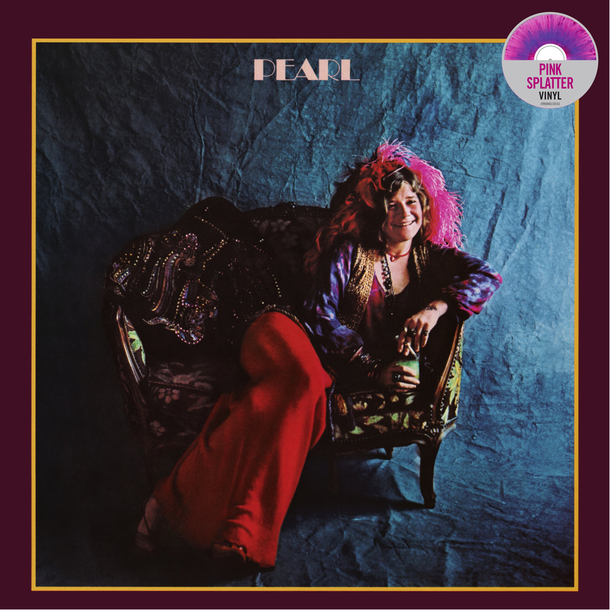 Image of Front Cover of LP - NEW/NEW - JANIS JOPLIN, Pearl (SONY; 19958461101, UK 2026 Reissue, Pink Splatter Vinyl), , 'Pearl' is Janis' second and final solo studio album, released posthumously on January 11, 1971. Recorded in the summer of 1970, it showcases her powerful vocals and emotional range, backed by the Full Tilt Boogie Band. Pressed on Pink Splatter vinyl for National Album Day, this edition includes all the iconic tracks such as 'Me and Bobby McGee', 'Mercedes Benz', 'Cry Baby' and 'Move Over'