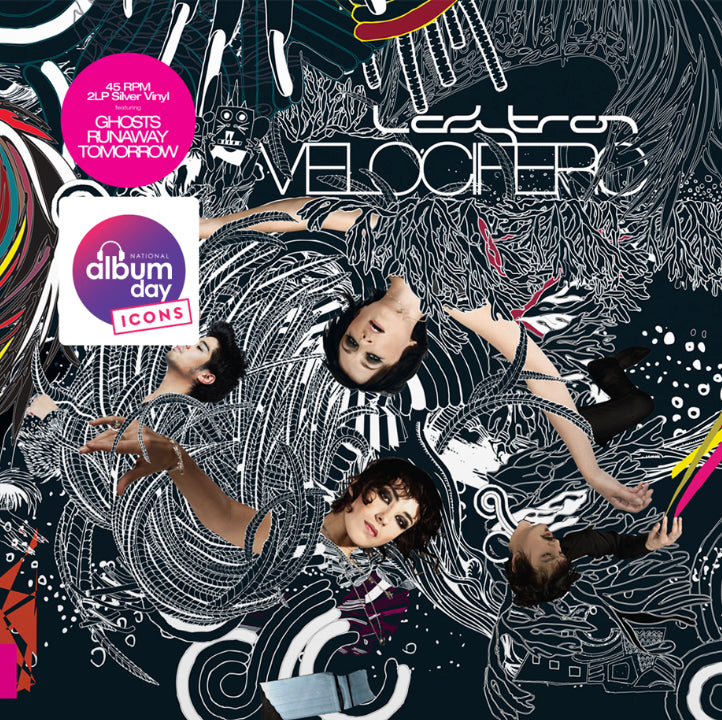 Image of Front Cover of 2xLP - NEW/NEW - LADYTRON, Velocifero (Nettwerk; , UK 2026 Reissue, Inner, Grey Vinyl), , National Album Day exclusive coloured pressing - Ladytron’s Velocifero is a defining statement from one of Britain’s most distinctive electronic bands, blending dark synth-pop, analogue textures and art-school experimentation into a sleek, emotionally resonant sound. Their fourth studio album and first with Nettwerk, it captures the Liverpool-formed group at a creative peak, pairing driving rhyt