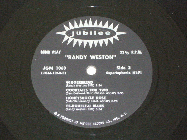 Image of Label Cover of LP - VG+/VG+ - RANDY WESTON, Piano A-la-mode (Jubilee; JGM 1060, US ), superficial marks only, plays VG+,  - 3846310S