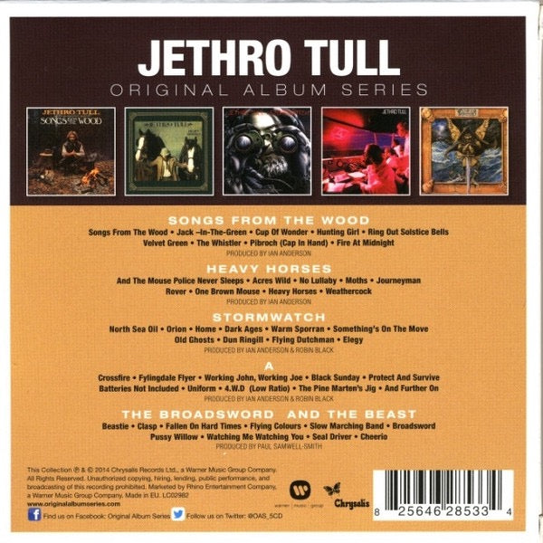 Image of Back Cover of CD - M/M - JETHRO TULL, Original Album Series (Chrysalis; 2564628533, Europe 2014, Box Set, 5 Inners), SEALED,  - 3816570C