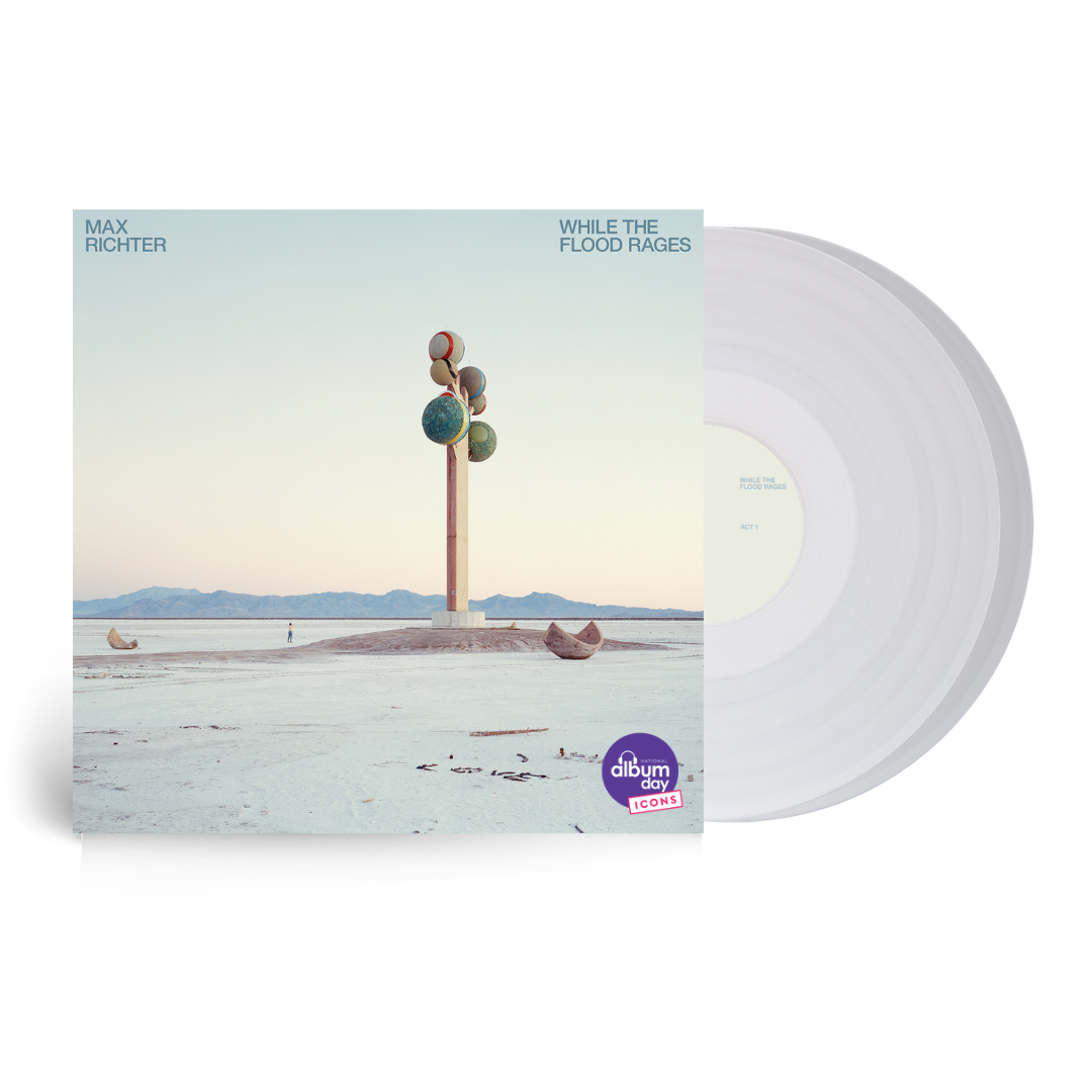 Image of Front Cover of 2xLP - NEW/NEW - MAX RICHTER, While the Flood Rages (Decca; 6137464, UK 2026, Etched White Vinyl), , Oscar-nominated composer Max Richter's new album While The Flood Rages, drawn from Richter's latest collaboration with choreographer Wayne McGregor, MaddAddam, inspired by Margaret Atwood's trilogy. Across 15 tracks split into three acts, Richter blends orchestral writing, electronics, processed field recordings, choir and piano to create an immersive sonic journey. Themes of ecologic
