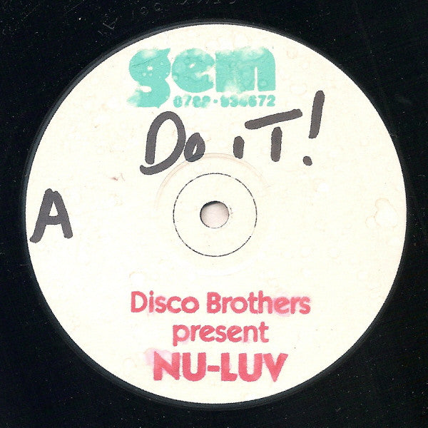 Image of Front Cover of 12" - /VG - DISCO BROTHERS PRESENT NU-LUV, Do It (Gem Records; GEMX 001, UK 1991), one or two light scuffs only. pen on label,  - 3846329S