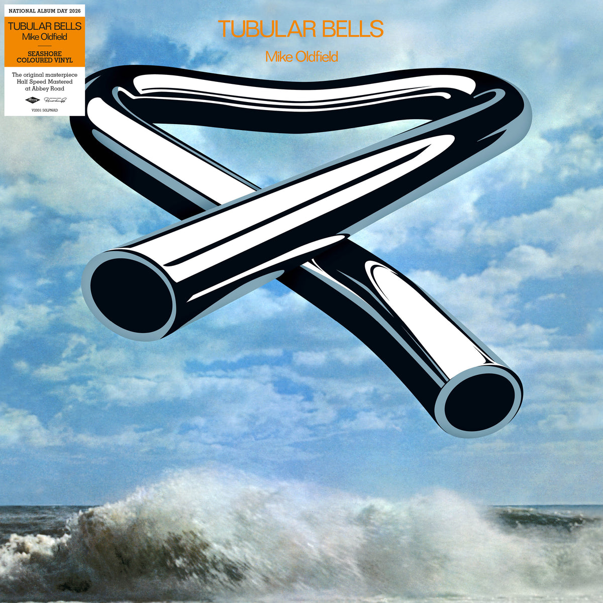 Image of Front Cover of LP - NEW/NEW - MIKE OLDFIELD, Tubular Bells (UMR; V200150LPNAD, UK 2026 Reissue, Splatter Vinyl), , 1LP Splatter Vinyl Tubular Bells became a word-of-mouth phenomenon before its main theme was used in The Exorcist. This special limited edition features Miles Showell’s acclaimed 50th Anniversary half-speed master from 2023, cut at Abbey Road, on blue “seashore” coloured vinyl.  - 9415950C