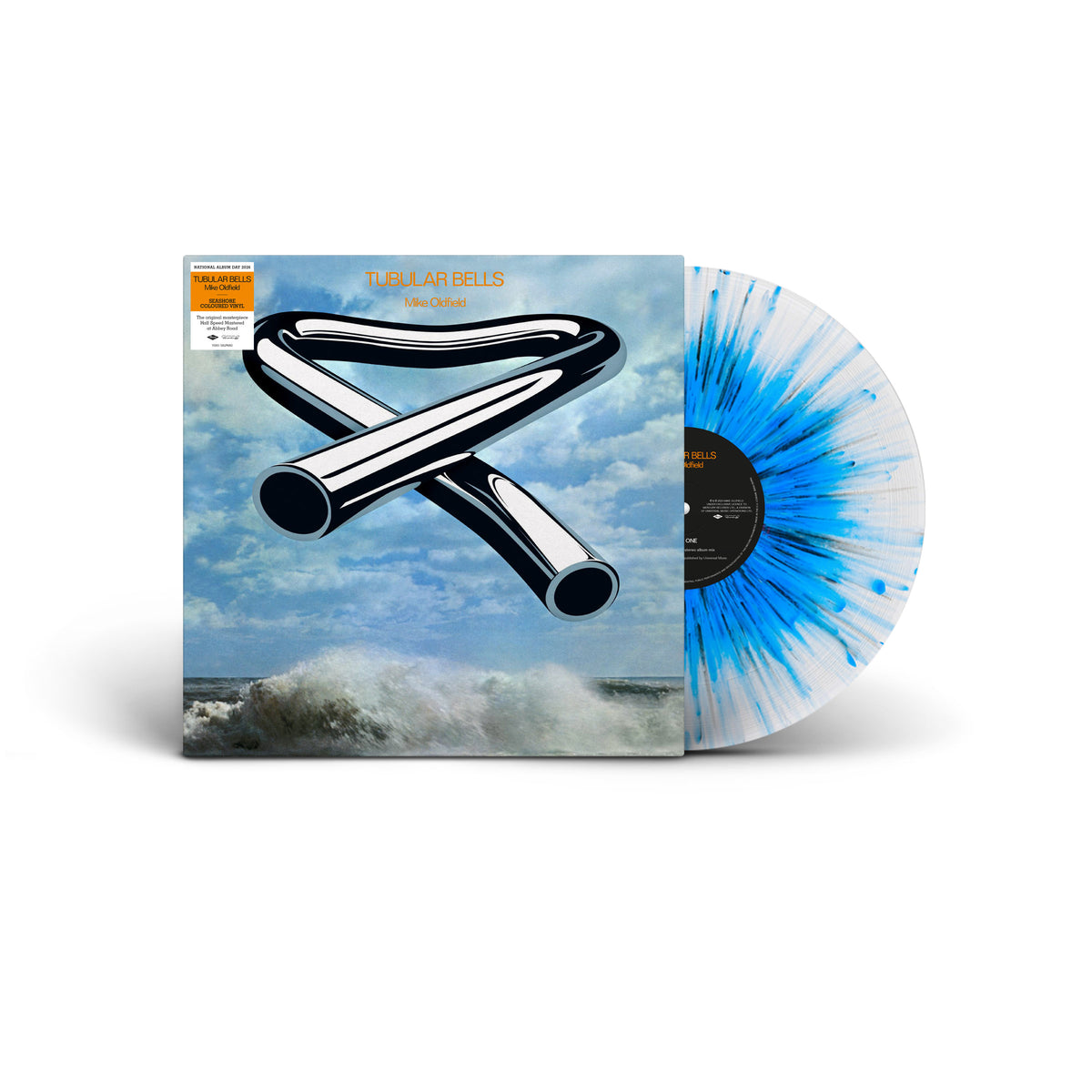 Image of Back Cover of LP - NEW/NEW - MIKE OLDFIELD, Tubular Bells (UMR; V200150LPNAD, UK 2026 Reissue, Splatter Vinyl), , 1LP Splatter Vinyl Tubular Bells became a word-of-mouth phenomenon before its main theme was used in The Exorcist. This special limited edition features Miles Showell’s acclaimed 50th Anniversary half-speed master from 2023, cut at Abbey Road, on blue “seashore” coloured vinyl.  - 9415950C