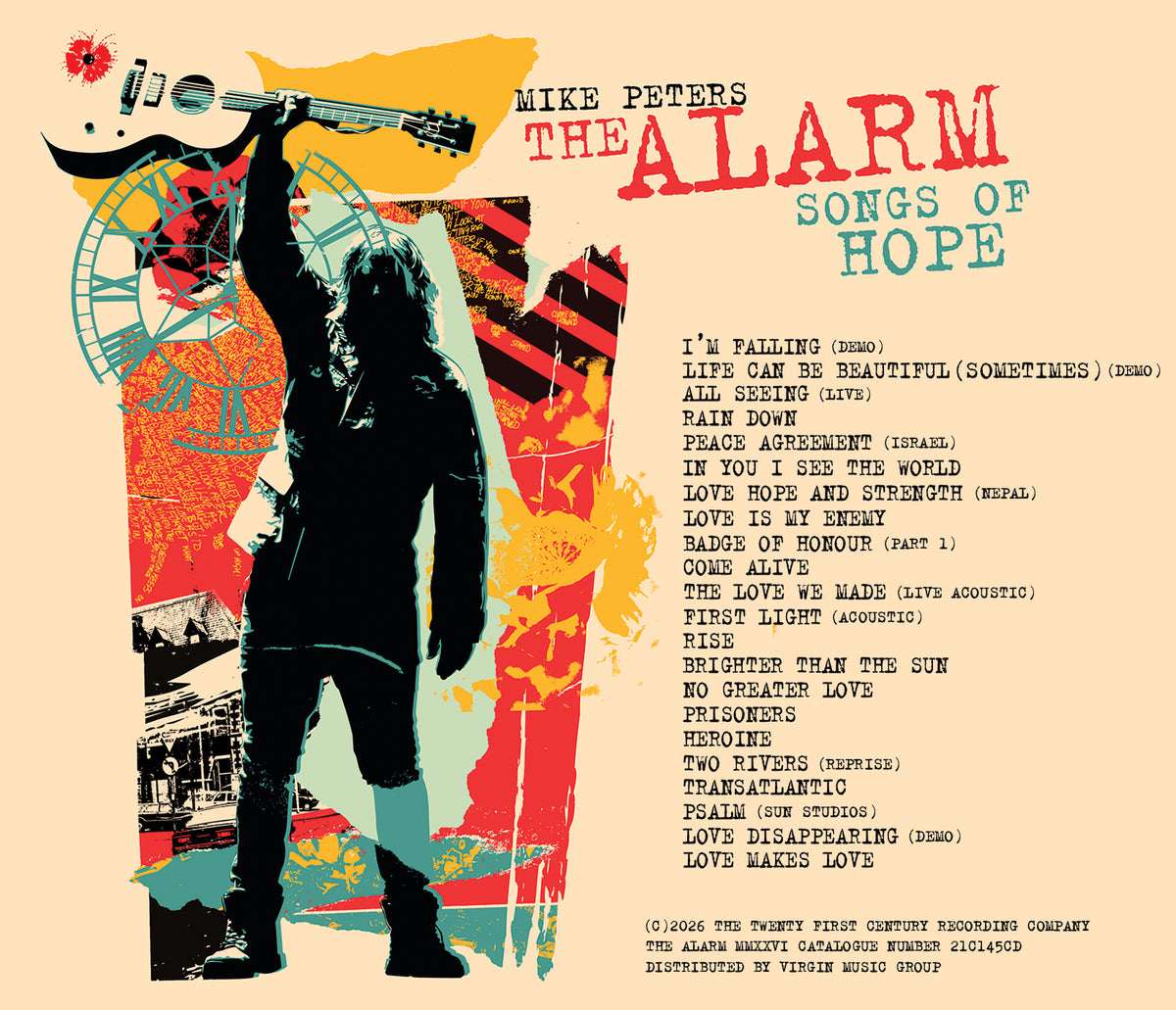 Image of Front Cover of CD - NEW/NEW - MIKE PETERS OF THE ALARM, Icon 1992 - 2025 (21st Century Recording Company; 21C145, UK 2026 Reissue), , A compilation of Mike Peters' best works, spanning the full 34 years of artistic freedom and creativity that followed Mike's departure from the original Alarm line-up. The original Alarm era produced 2 'Best Of' compilations in 1990 (Standards) and 1998 (The Best of The Alarm and Mike Peters) - but never before has there been a compilation of key tracks that are excl
