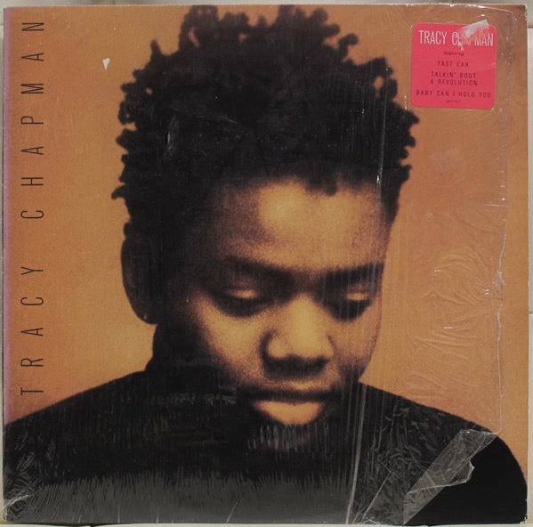 Image of Front Cover of LP - VG+/G - TRACY CHAPMAN, Tracy Chapman (Elektra; 9 60774-1, US 1988, Hype Stickered Shrinkwrap, NO Inner), Still in opened shrinkwrap with hype sticker. Small Tower Records sticker stuck on top of hype sticker.,  - 3816590C