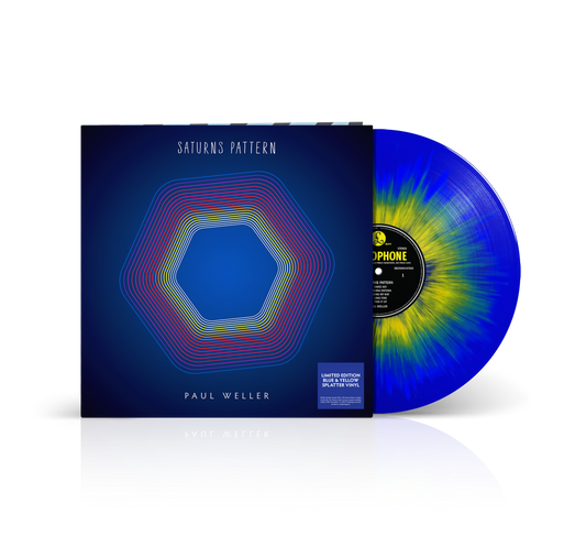 Image of Front Cover of LP - NEW/NEW - PAUL WELLER, Saturns Pattern (Parlophone; , UK 2026 Reissue, Blue & Yellow Splatter Vinyl), , 12th studio album by the English singer/songwriter. Featuring the brand new singles 'White Sky' and 'Saturns Pattern' the album debuted at #2 in the UK Albums Chart.  - 9415963C