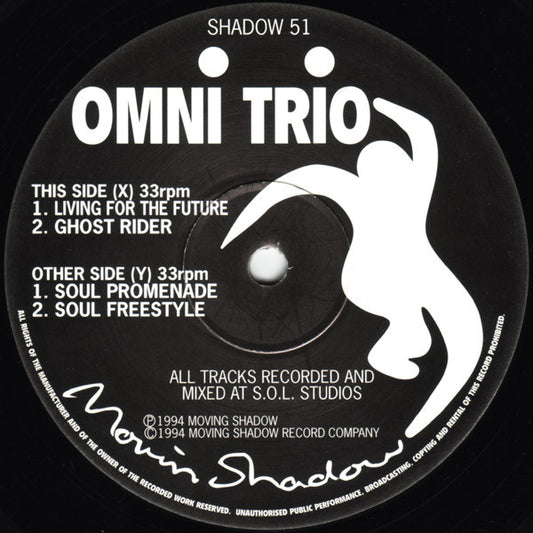 Image of Front Cover of 12" - /G+ - OMNI TRIO, Vol 5 - Soul Promenade (Moving Shadow  ; SHADOW 51, UK 1994, Plain Sleeve), Lots of light marks and scuffs. ,  - 3816581C