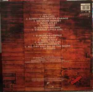 Image of Back Cover of LP - VG/VG+ - THE STRANGLERS, Greatest Hits 1977 - 1990 (Epic; 467541 1, UK & Europe 1990, Inner, Sleeve states "Made in England". Label states "Made in Holland"), Edge Wear, with hype sticker,  - 3846248S