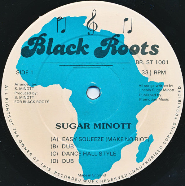 Image of Front Cover of 10" - VG/VG - SUGAR MINOTT, Dancehall Showcase (Black Roots; BR. ST 1001, UK 1982), VG copy. Light hair lines,  - 3826329E