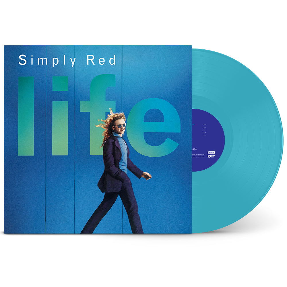 Image of Front Cover of LP - NEW/NEW - SIMPLY RED, Life (Warner Strategic Marketing UK; , UK 2026 Reissue, Blue EcoRecord Vinyl), , Simply Red's platinum-selling album Life will be newly remastered and released on Curacao Blue EcoRecord vinyl, featuring the #1 hit Fairground and other fan favourites such as Remembering The First Time, Never Never Love and So Beautiful.  - 9415992C
