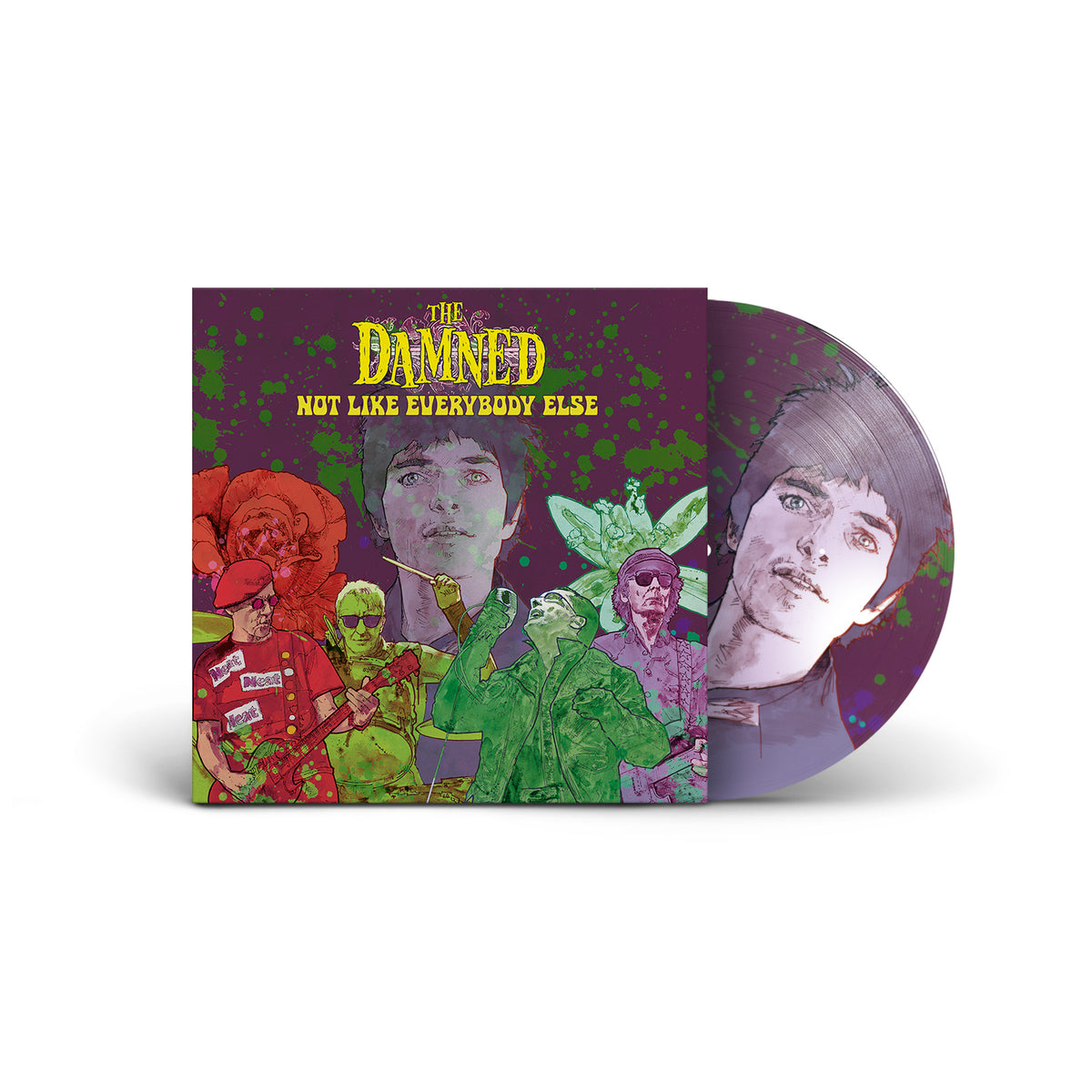 Image of Front Cover of LP - NEW/NEW - THE DAMNED, Not Like Everybody Else (earMusic; , UK 2026, Picture Disc), , Limited picture disc 500 units for National Album Day. The Damned return with a personal and celebratory record, 'Not Like Everybody Else', a tribute to the band's late guitarist Brian James, who passed away on March 6th, 2025. Recorded in an astonishingly swift five days at Revolver Studio in Los Angeles with producer Mikal Blue (OneRepublic, Jason Mraz), the album includes renditions of 10 wel