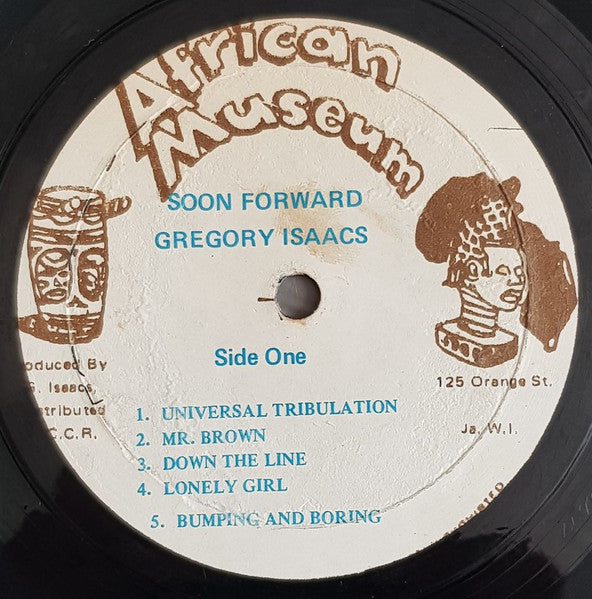 Image of Label Cover of LP - VG/VG - GREGORY ISAACS, Soon Forward (African Museum; , Jamaica ), Some writing on sleeve.,  - 3826347E