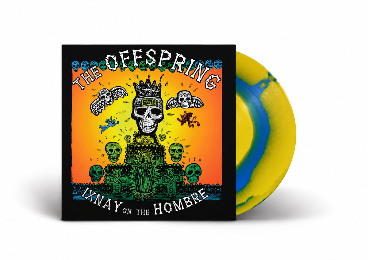 Image of Front Cover of LP - NEW/NEW - THE OFFSPRING, Ixnay On the Hombre (Concord; 7280395, UK 2026 Reissue, Crazy Yellow and Blue Vinyl), , "Ixnay on the Hombre is the fourth studio album by The Offspring. Originally released in 1997, the album features hit singles, "All I Want", "Gone Away", "The Meaning of Life", and "I Choose”. Pressed here on Crazy yellow & blue marble vinyl, housed in an original sleeve replication.  - 9416023C