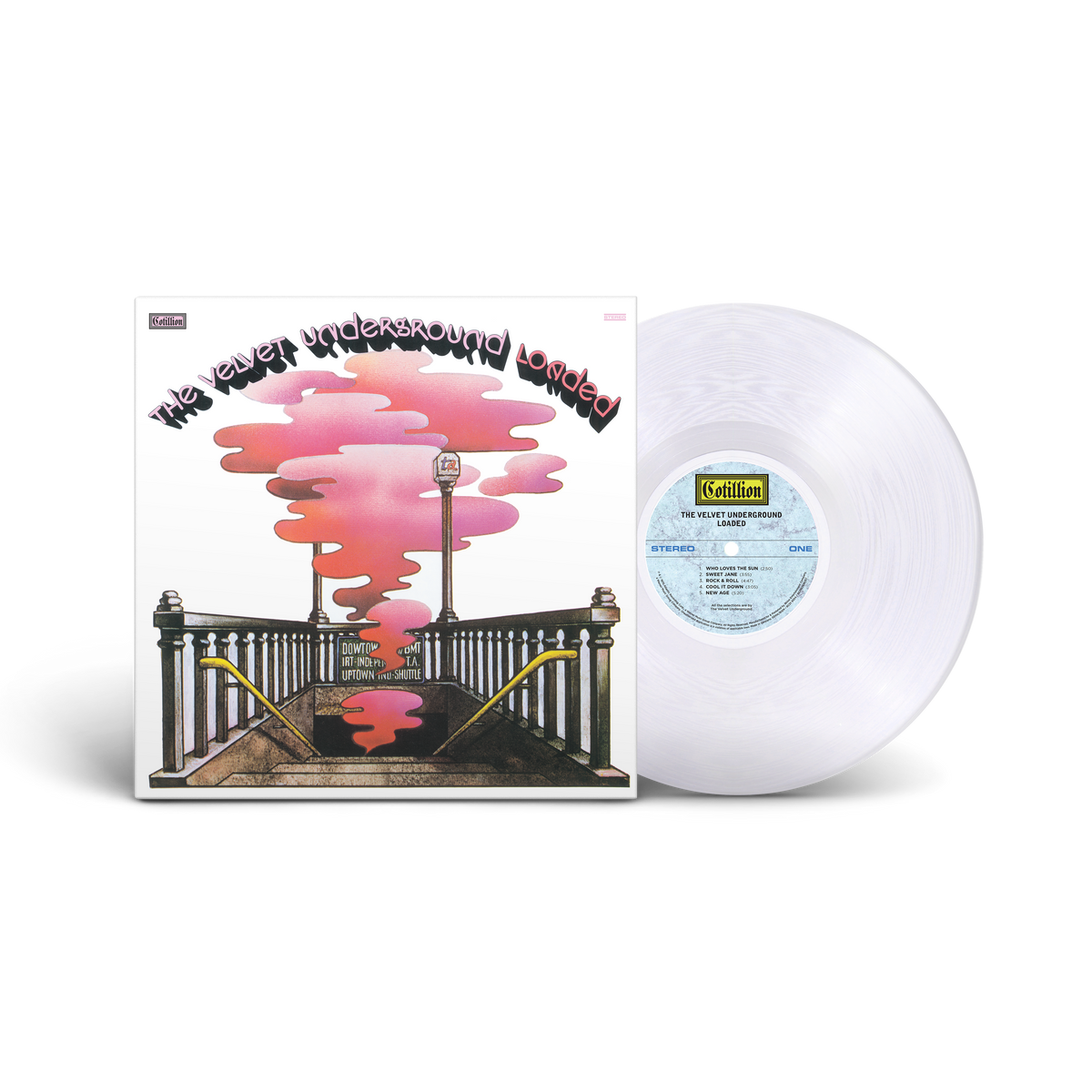 Image of Front Cover of LP - NEW/NEW - THE VELVET UNDERGROUND, Loaded (Rhino Atlantic; , UK 2026 Reissue, Clear Vinyl), , Designed to be accessible and "loaded" with radio-friendly hits, this final studio album with Lou Reed trades the band's earlier avant-garde experimentation for polished, melodic rock. Anchored by legendary tracks "Sweet Jane" and "Rock & Roll," it remains one of the most influential pop-rock records of its era.  - 9416030C