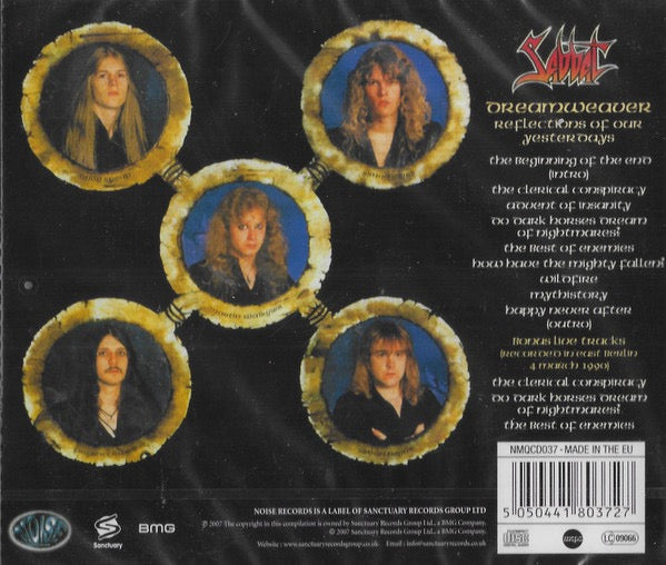 Image of Back Cover of CD - VG+/VG+ - SABBAT, Dreamweaver (Reflections Of Our Yesterdays) - Expanded Edition (Noise; NMQCD037, Europe Reissue, Jewel Case), ,  - 3916004C