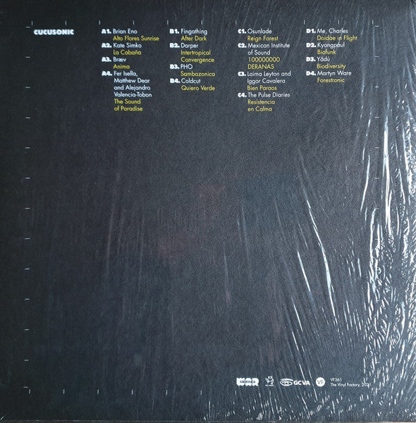 Image of Back Cover of 2xLP - VG+/VG+ - VARIOUS, Cucusonic (The Vinyl factory; VF361, UK 2021, Picture Sleeve, Inner), printed inners. light corner wear top right sleeve - v. minor,  - 3946046S