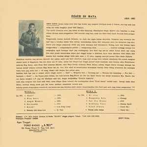 Image of Back Cover of LP - VG/VG - IDRIS SARDI, Djauh Di Mata (Bali Records; ARN-1002, Indonesia ), ,  - S