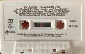 Image of Label Cover of Cassette - VG/VG+ - DE LA SOUL, De La Soul Is Dead (Liberation Records; C 30542, Australia 1991), ,  - 3936010E