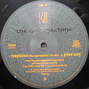 Image of Label Cover of LP - VG/VG - THE GOD MACHINE, Ego (Fiction Records; ficsx 44, UK & Europe 1992), Light marks, edge wear, sticker damage,  - 3946023S