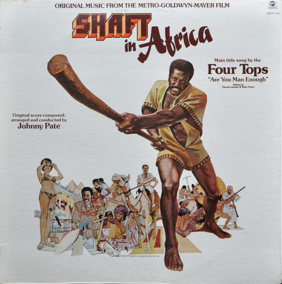 Image of Front Cover of LP - VG/VG - JOHNNY PATE, Shaft In Africa OST (ABC-Paramount; ABC182, South Africa , Laminated Front Sleeve), Writing on the back of the sleeve.  Light hairlines.,  - 3926024E