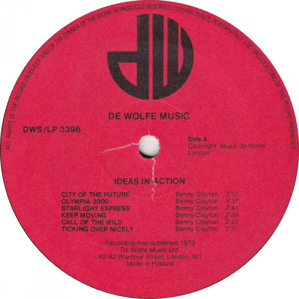Image of Label Cover of LP - VG/VG+ - THE SOUNDS 70 ORCHESTRA, Ideas In Action (Music De Wolfe; DWS/LP 3396, UK 1979), , ` - 3946091S