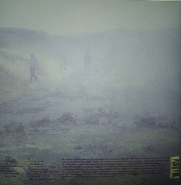 Image of Back Cover of LP - NEW/NEW - BLUR, Blur (Parlophone; 5026854743202, USA & Europe 2026 Reissue, Gatefold, Remastered, Half Speed Master, Orange with Yellow Splatter Vinyl), ,  - 3836068E