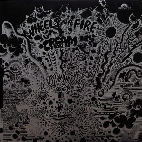 Image of Front Cover of LP - VG/VG+ - CREAM, Wheels Of Fire (Live At The Fillmore) (Polydor Red Labels With Bold Font, Large Phonographic Logo & Publisher Credits On One Line; 583-040, UK 1973 Reissue, E.J. Day Sleeve), Light sleeve wear only,  - 3916058C