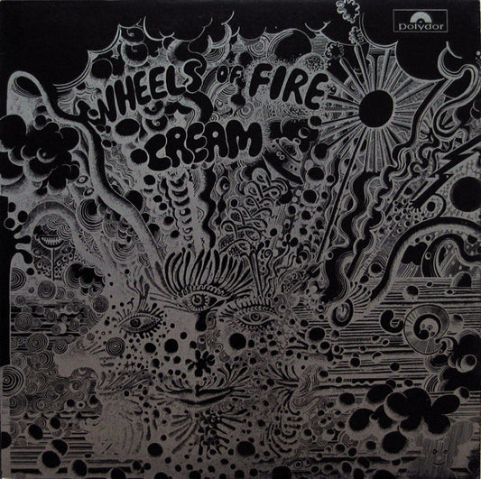 Image of Front Cover of LP - VG/VG+ - CREAM, Wheels Of Fire (Live At The Fillmore) (Polydor Red Labels With Bold Font, Large Phonographic Logo & Publisher Credits On One Line; 583-040, UK 1973 Reissue, E.J. Day Sleeve), Light sleeve wear only,  - 3916058C