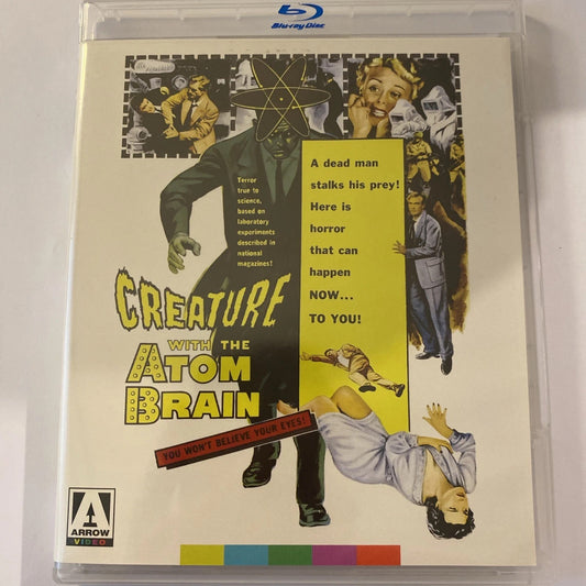 Image of Front Cover of Blu-Ray - VG+/VG+ - EDWARD L. CAHN, Creature With the Atom Brain (Arrow Video; FCD2193-1, UK 2022, 2 Postcards), ,  - 3936056E