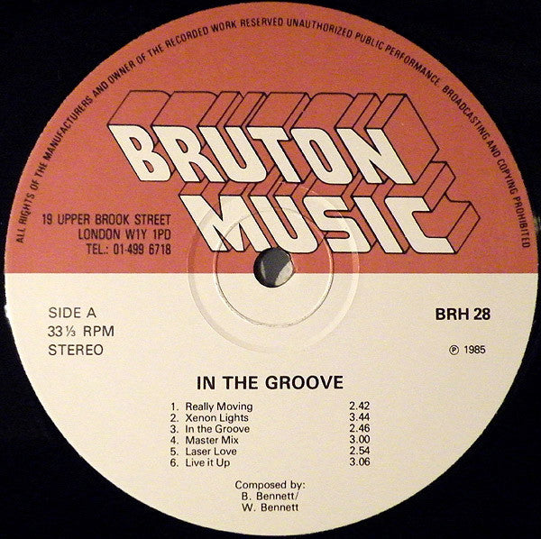 Image of Label Cover of LP - VG/VG+ - W. BENNETT / B. BENNETT, In The Groove (Bruton Music; BRH 28, UK 1985), ,  - 3946103S