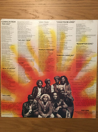 Image of Back Cover of 12" - G+/VG - BOB MARLEY & THE WAILERS, Uprising (Tuff Gong; none, Jamaica 1980), Writing & sticker on sleeve. VG Vinyl,  - 3926049E