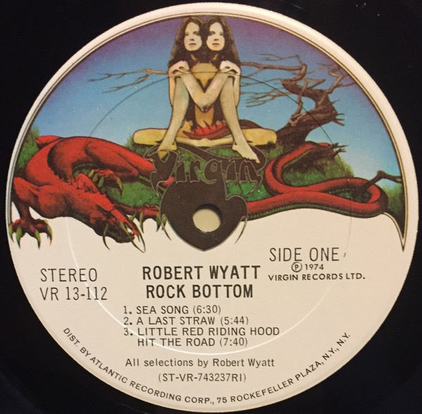 Image of Label Cover of LP - VG/G+ - ROBERT WYATT, Rock Bottom (Virgin Twin Labels With Atlantic Distribution; VR 13-112, US 1974, Richmond Pressing), A few light marks, Strong G+, Hole punch to sleeve, Nice Atlantic Co. inner ,  - 3916060C