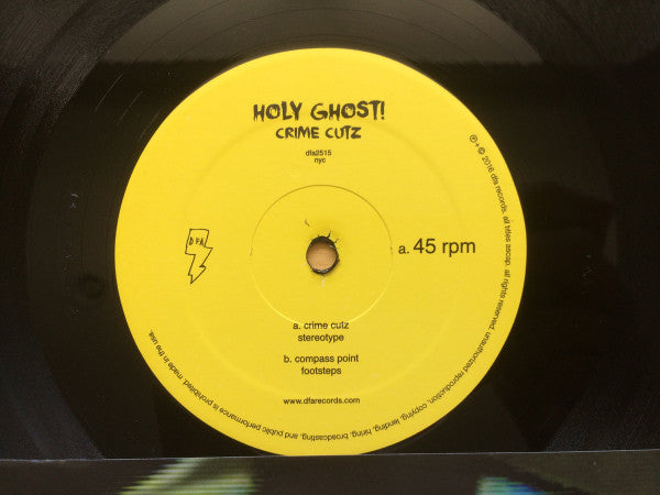 Image of Label Cover of 12" EP - VG+/VG+ - HOLY GHOST!, Crime Cutz (DFA; DFA2515, US 2016, Inner, Nicholas Millhiser from LCD Soundsystem), ,  - 3946081S