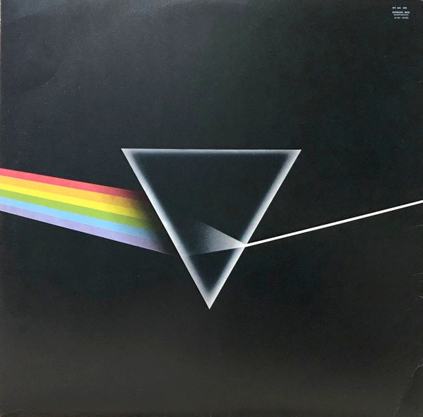 Image of Back Cover of LP - VG/VG - PINK FLOYD, The Dark Side Of The Moon (Harvest; Q4SHVL804, UK 1973, Gatefold, With Band Poster Only, No Stickers, Quadrophonic), Strong VG,  - 3926111E
