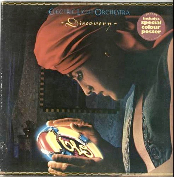 Image of Front Cover of LP - VG+/VG - ELO - THE ELECTRIC LIGHT ORCHESTRA, Discovery (Jet; JETLX 500, UK 1980, Gatefold, Inner, Poster, Dueg in Run Out), Hype Stickered Sleeve,  - 3926118E