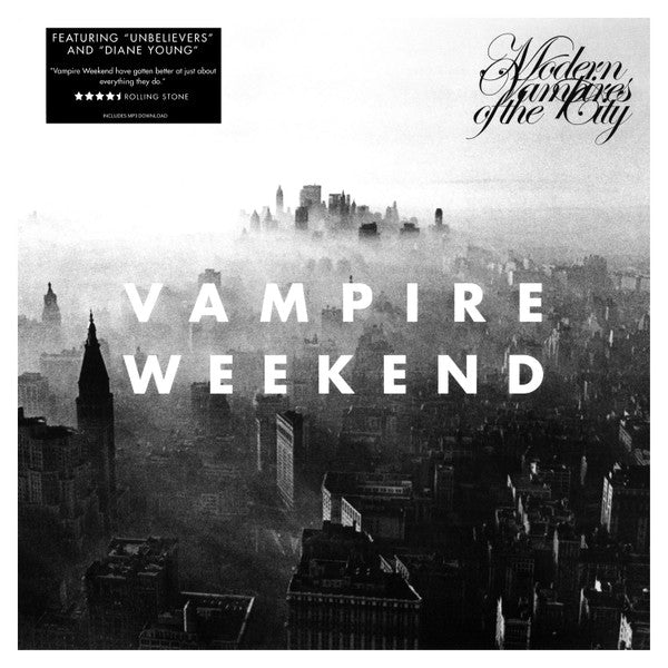 Image of Front Cover of LP - EX/EX - VAMPIRE WEEKEND, Modern Vampires Of The City (XL Recordings; XLLP556, US 2013, Poster, With CD), Opened Instore, Still In Stickered Shrinkwrap,  - 3946122S