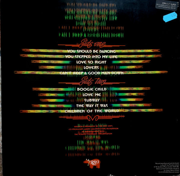 Image of Back Cover of LP - VG/VG - BEE GEES, Children Of The World (RSO; 2391 169, UK 1976, Glossy Sleeve, Inner), ,  - 3916067C