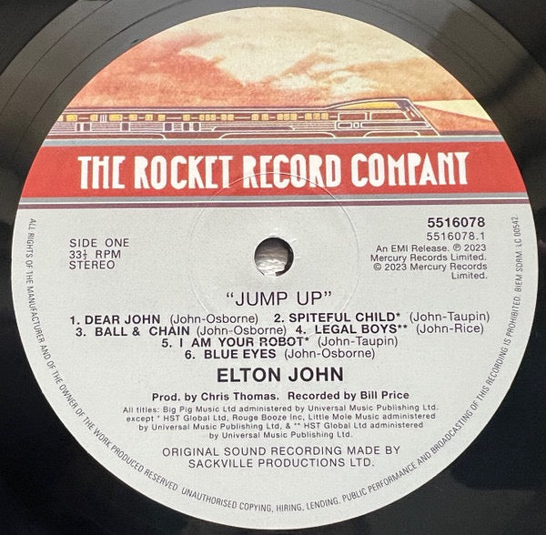 Image of Label Cover of LP - NEW/NEW - ELTON JOHN, Jump Up! (The Rocket Record Company; 5516078, Worldwide 2023 Reissue, Remastered, 180g), ,  - 3938078E
