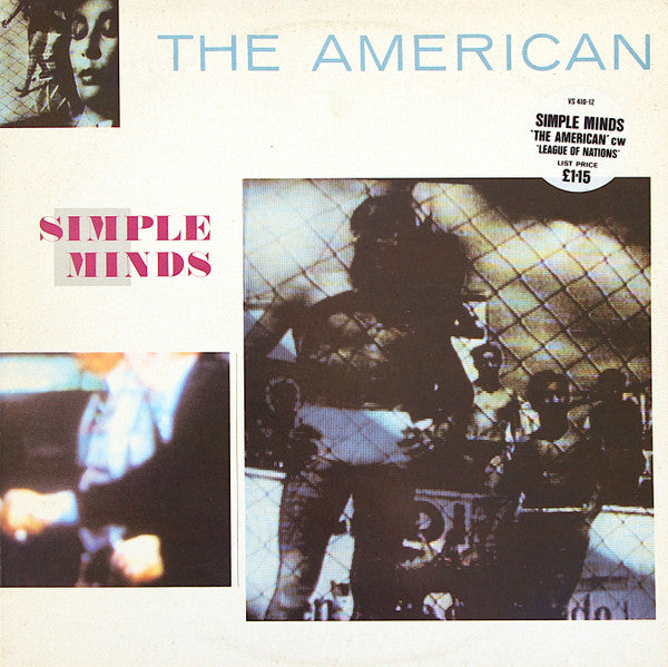 Image of Front Cover of 12" - VG/VG - SIMPLE MINDS, The American (Virgin; VS 410-12, UK 1981, Hype Stickered Picture Sleeve, Townhouse Cut Both Sides), Strong VG,  - 3916075C