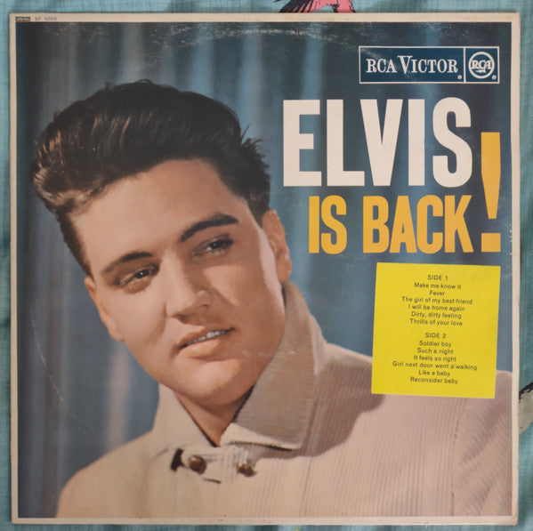 Image of Front Cover of LP - VG/G+ - ELVIS PRESLEY, Elvis Is Back! (RCA Victor Orange Labels; SF 5060, UK 1971 Reissue), Light marks only,  - 3916077C