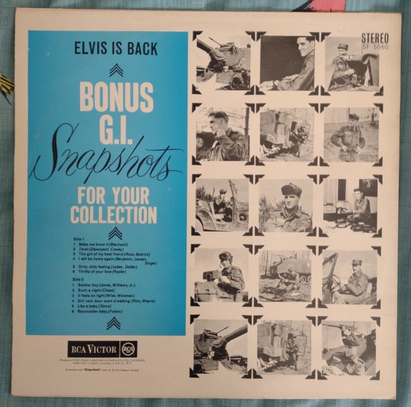 Image of Back Cover of LP - VG/G+ - ELVIS PRESLEY, Elvis Is Back! (RCA Victor Orange Labels; SF 5060, UK 1971 Reissue), Light marks only,  - 3916077C