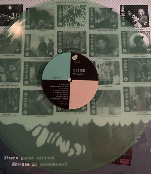 Image of Label Cover of LP - VG+/VG+ - DUSTER, Stratosphere (Numero Group; NUM1286, US 2022 Reissue, Pasteback Sleeve, No Hype Sticker, Coke Bottle Clear Vinyl, Company Inner), Lovely clean copy.,  - 3946156S