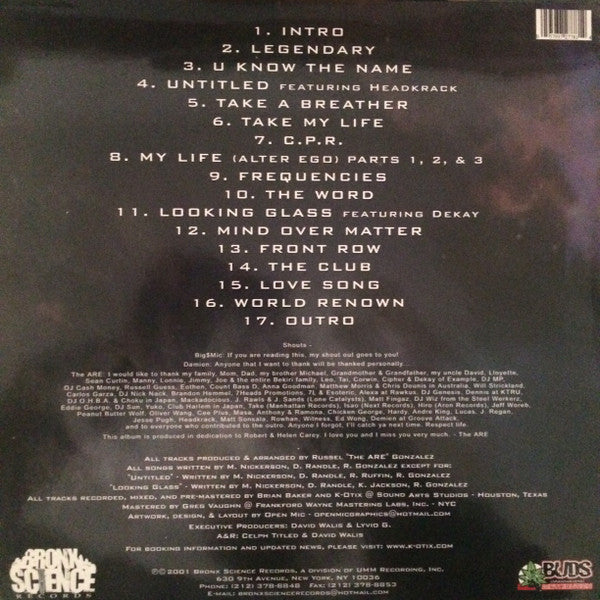 Image of Back Cover of 2xLP - VG/VG - K-OTIX, Universal (Bronx Science Recordings; BSR-2777, US 2001, Picture Sleeve), Light marks only, sleeve has edgewear to the open side.,  - 3926065E