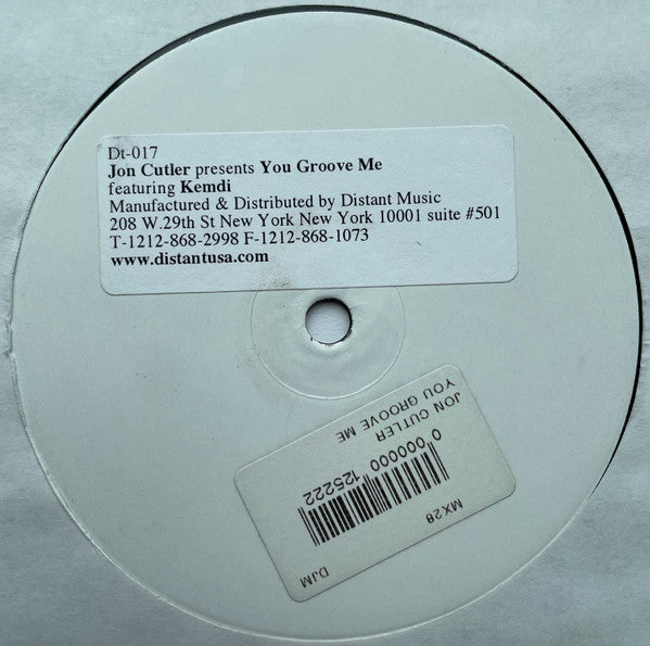 Image of Back Cover of 12" - /VG+ - JON CUTLER FEATURING KEMDI, You Groove Me (Distant Music; Dt-017, US 2001), ,  - 3946224S