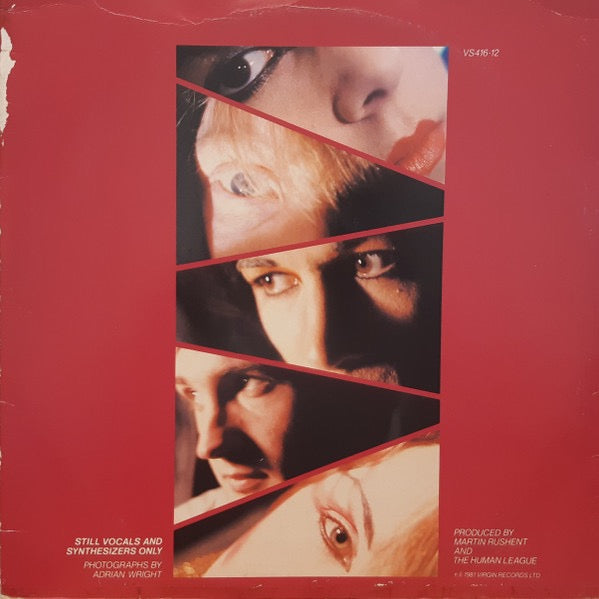Image of Back Cover of 12" - VG/VG - HUMAN LEAGUE, The Sound Of The Crowd (Virgin; VS 416-12, UK 1981, Hype Stickered Picture Sleeve), ,  - 3916193C