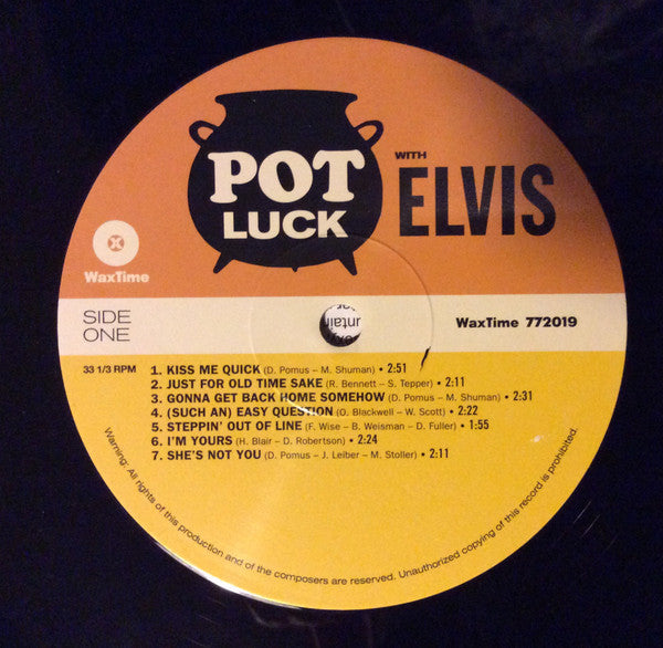 Image of Label Cover of LP - EX/EX - ELVIS PRESLEY, Pot Luck (Wax Time; 772019, Europe 2015 Reissue, 180 Gram Vinyl), Still In Stickered Shrinkwrap,  - 3926218E