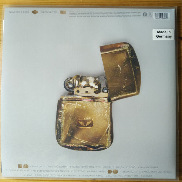 Image of Back Cover of LP - EX/VG+ - MUMFORD & SONS, Prizefighter (Island; 5756972, Europe 2026, Gatefold, Insert), Still In Stickered Shrinkwrap,  - 3926207E